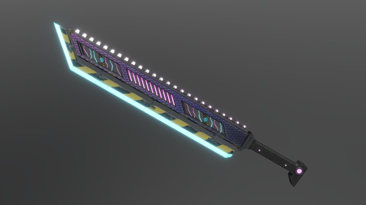 Cyberpunk Sword 3D Model