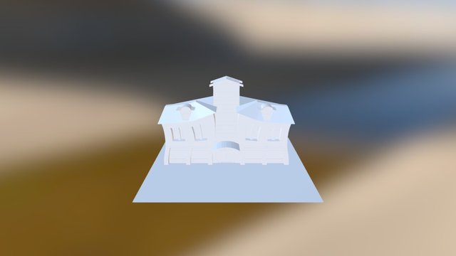 Stylized Building Sketfab 3D Model