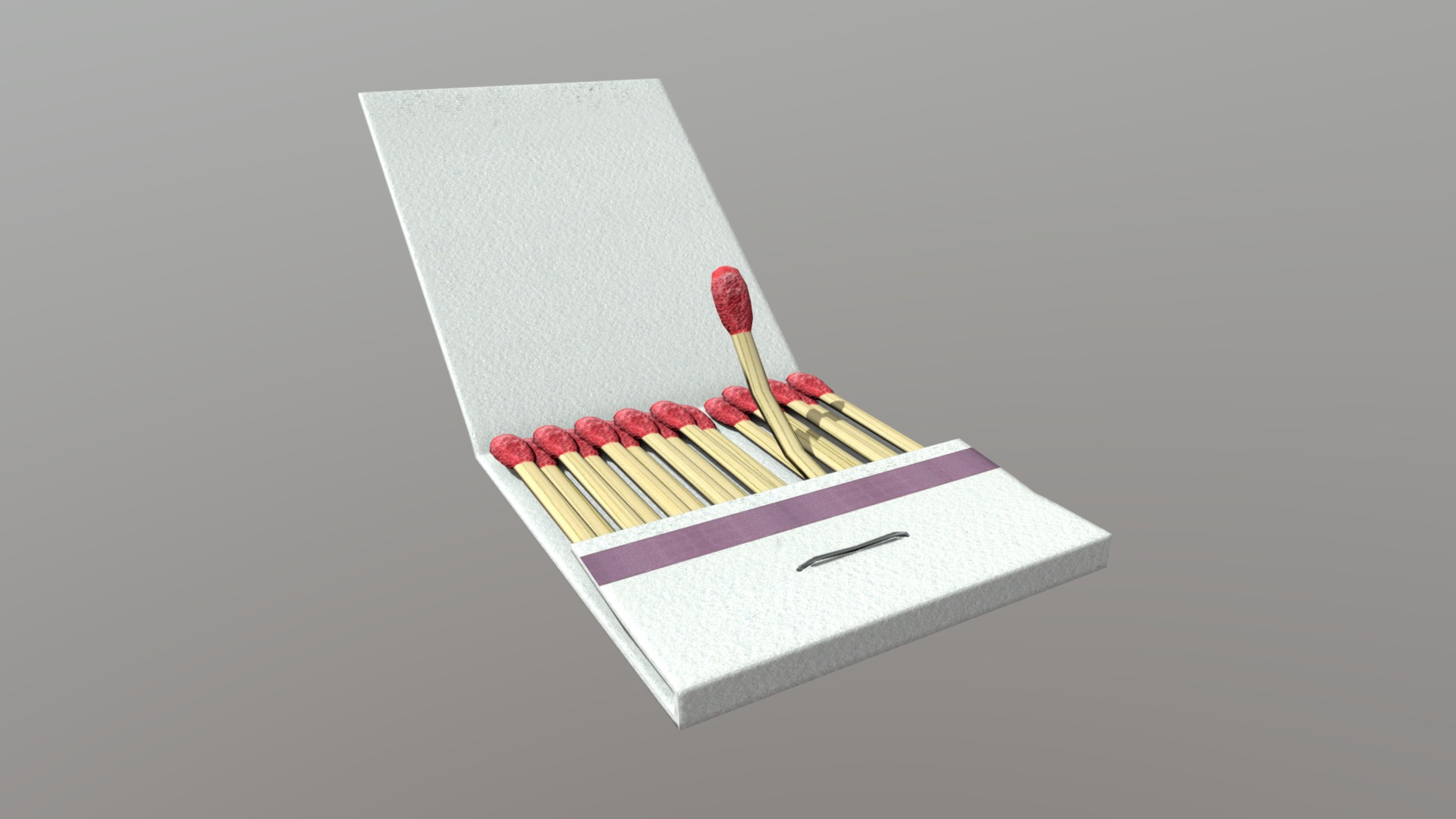 3D model Matches - This is a 3D model of the Matches. The 3D model is about a stack of books.