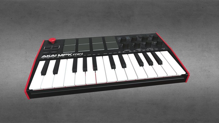 AKAI MPK mini 3 - 2 octave midi keyboard 3D Model