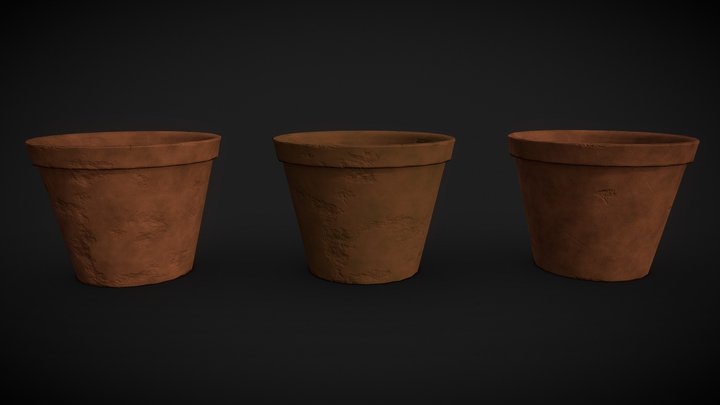 Ancient Clay Pots 3D Model