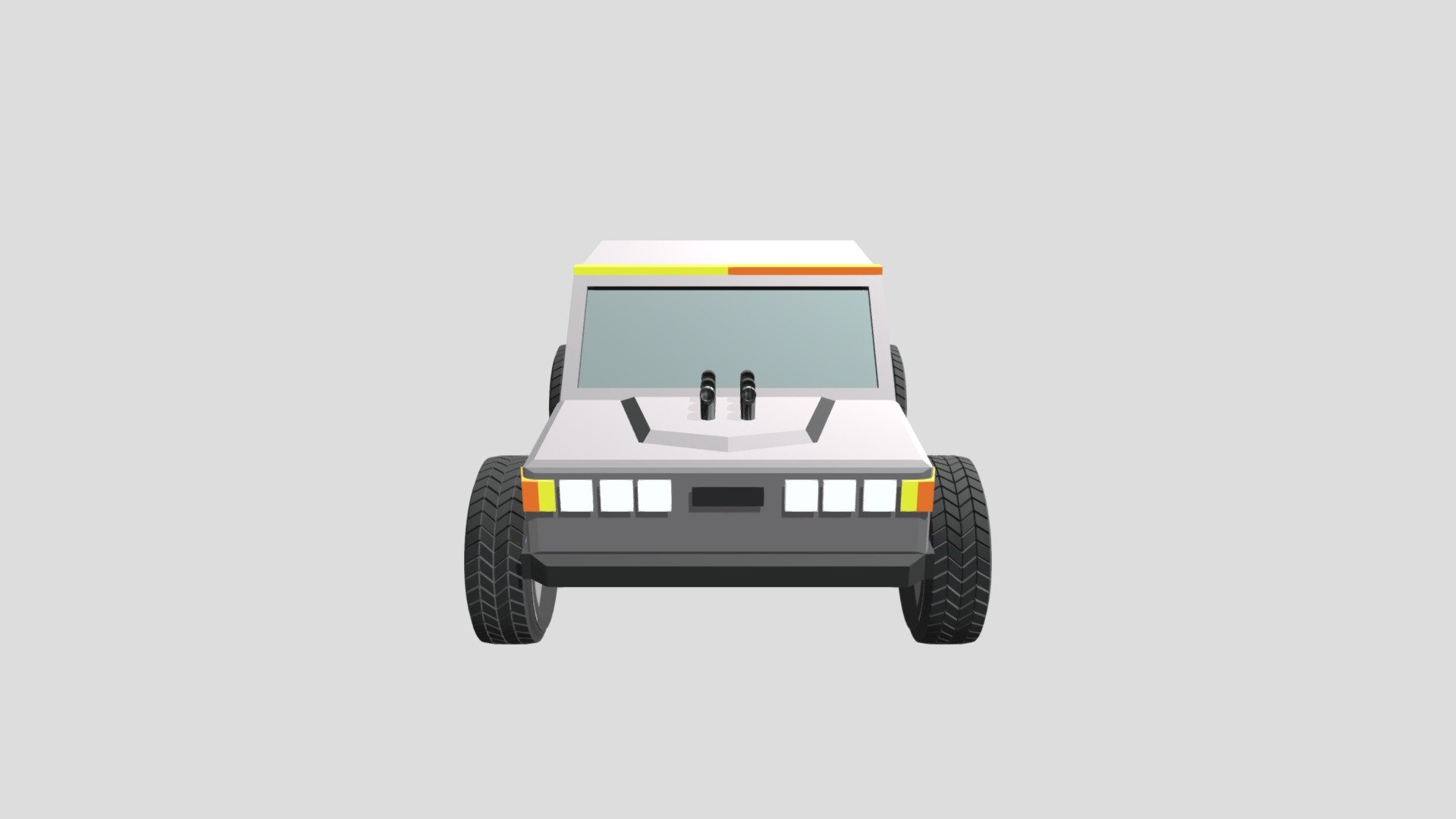 police car in low poly(free).
