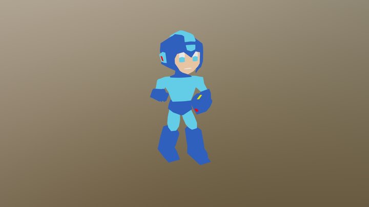 Mega Man Character Asset 3D Model