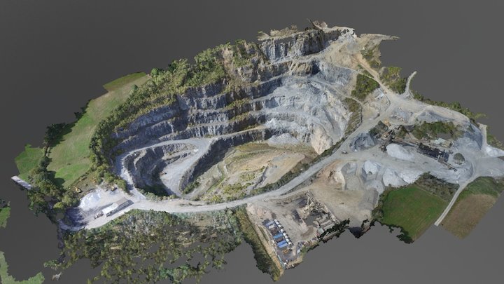 Cantera a cielo abierto en Pol con Phantom 3 adv 3D Model