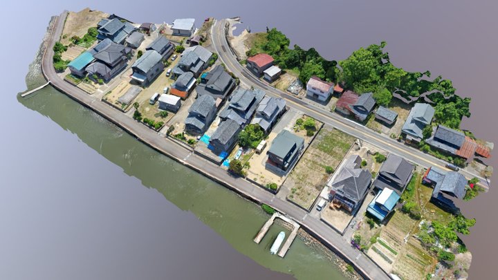 北潟湖 3D Model
