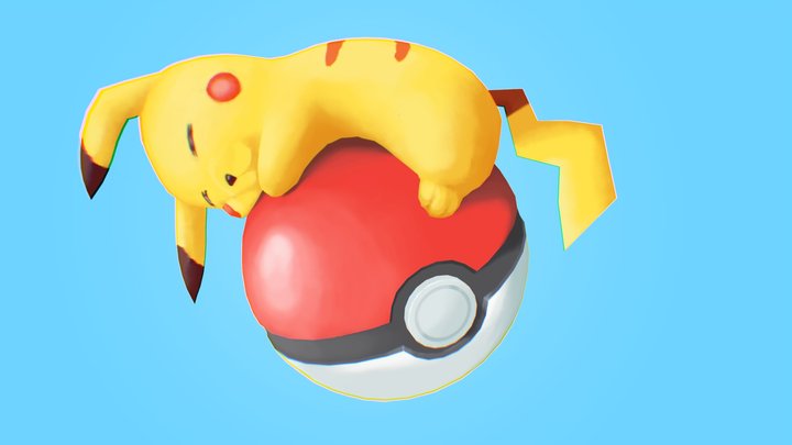 Pikachu Hnad Painted 3D Model