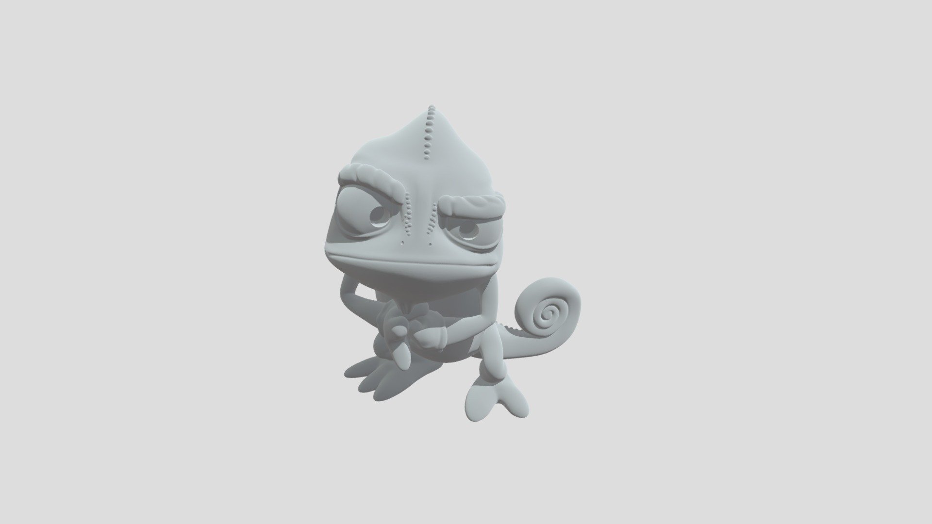 Grumpy Green Chameleon - 3D model by Peres_Kills [d342d30] - Sketchfab
