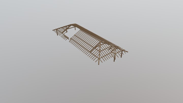 Coberta de madeira A. 3D Model