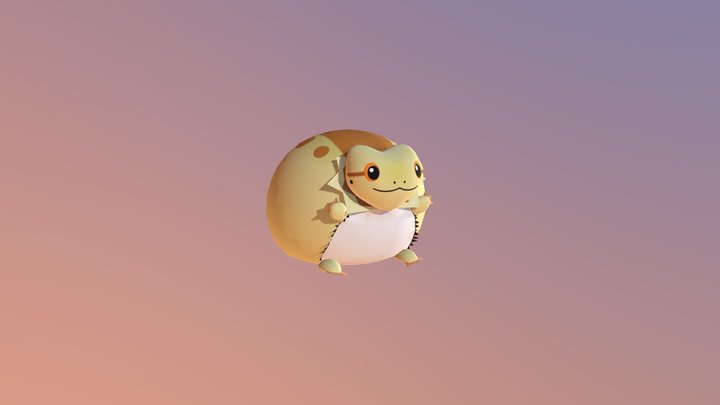 Plush Pogona 3D Model