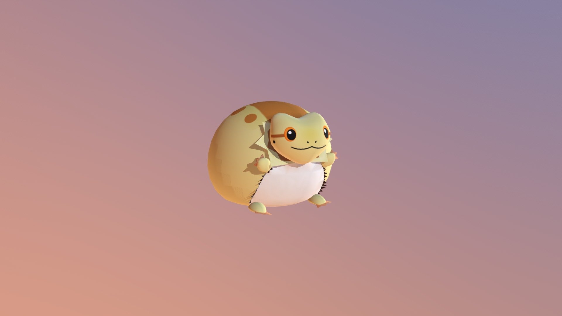Plush Pogona — Sketchfab embed 3D viewer