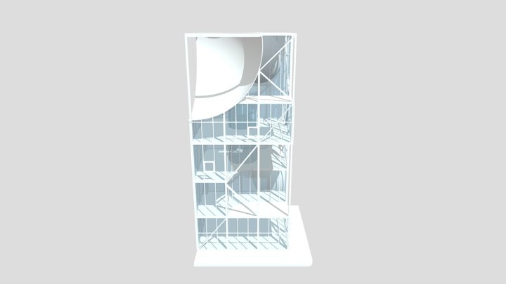 Variation 7(Circular Voids):Shibaura House 3D Model
