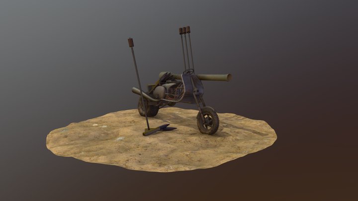 Vespa Custom 3D Model