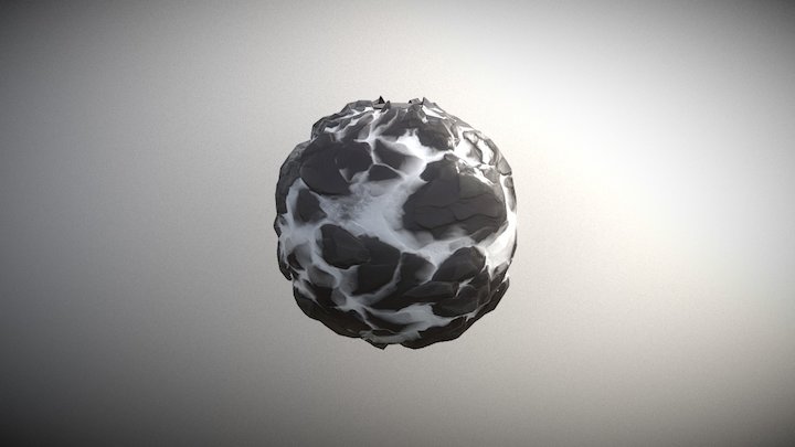 Stylized Rock Substance (Snow). 3D Model
