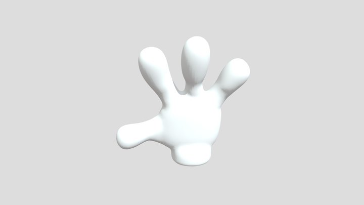 Carrtoon Hand (fully game ready) 3D Model