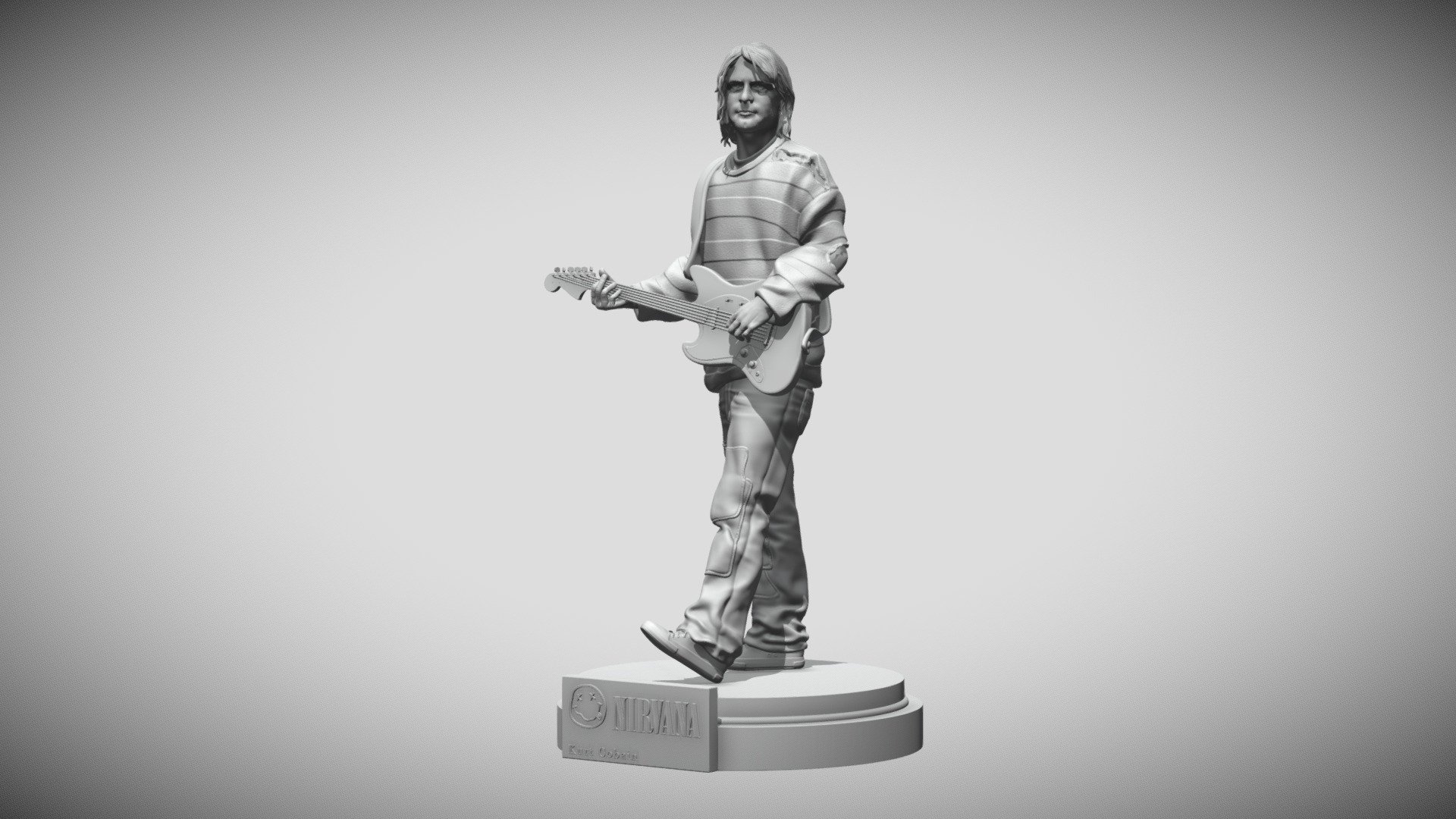 kurt cobain - Nirvana 3Dprinting - Buy Royalty Free 3D model by ronnie ...