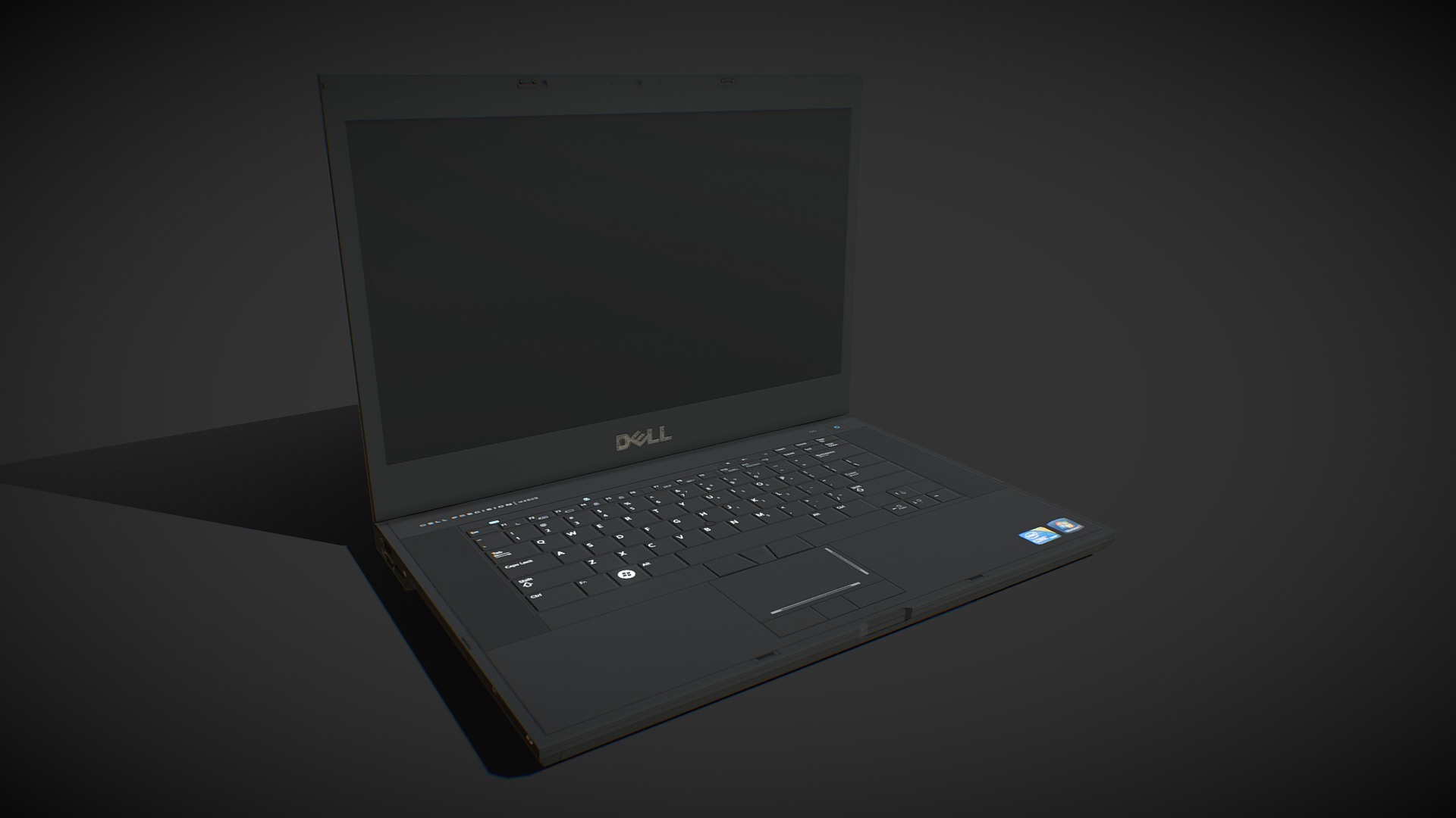 3D model Dell Precision Mobile Workstation M4500 LowPoly - This is a 3D model of the Dell Precision Mobile Workstation M4500 LowPoly. The 3D model is about a laptop on a table.