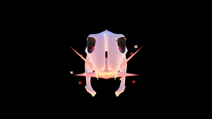 Gaster Blaster Attack- Underverse/Xtale 3D Model