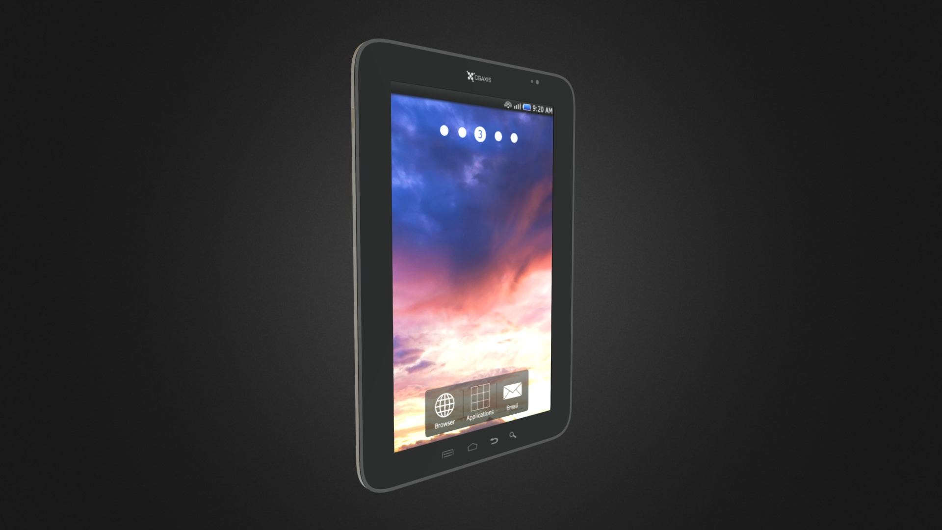3D model CGAxis Tablet - This is a 3D model of the CGAxis Tablet. The 3D model is about a cell phone with a blue screen.