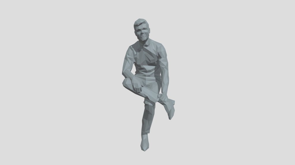 Lowpoly Male Sitting