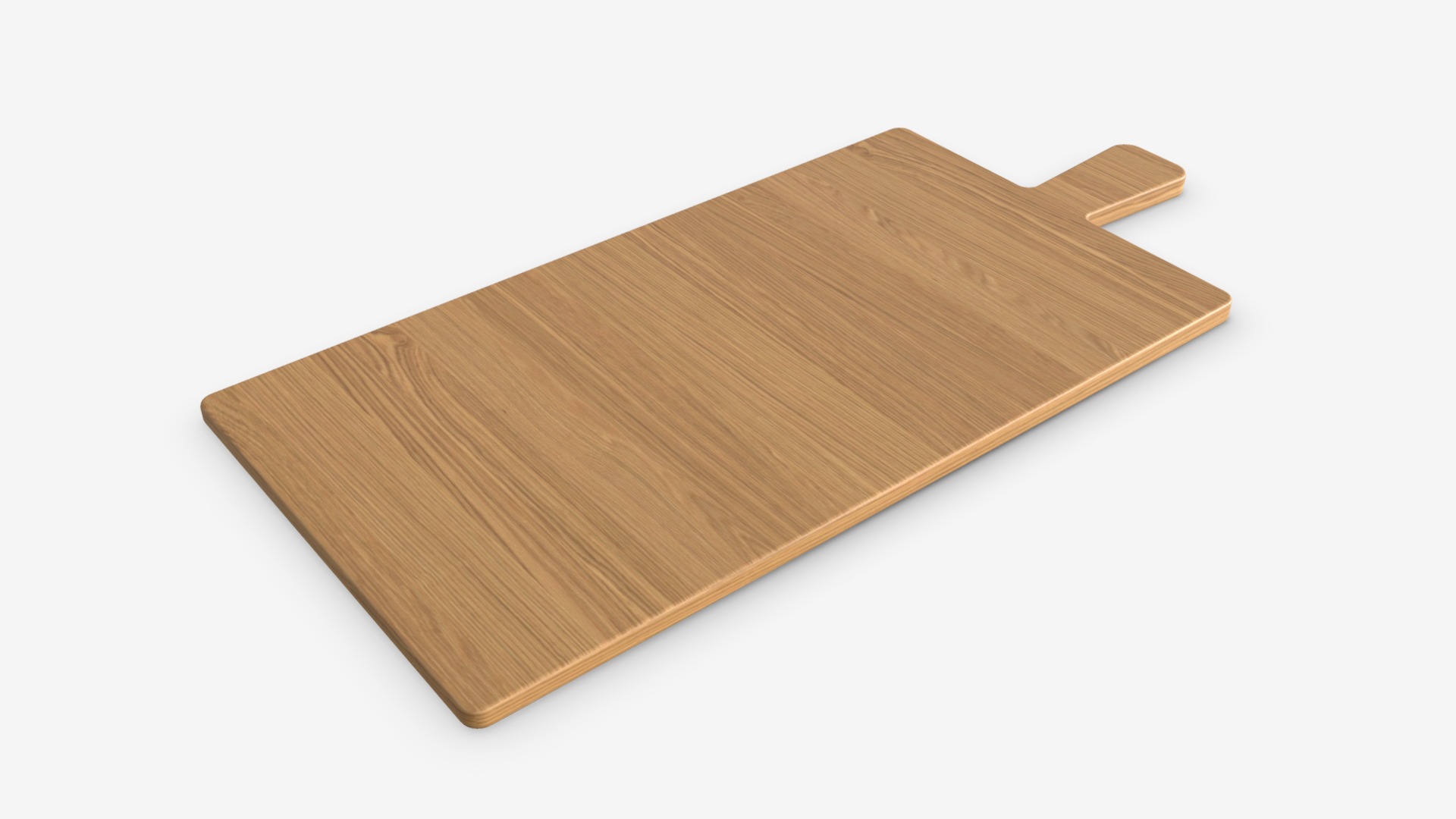 3D model Wooden cutting board - This is a 3D model of the Wooden cutting board. The 3D model is about shape.