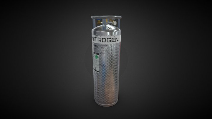 Large Liquid Nitrogen Tank 3D Model