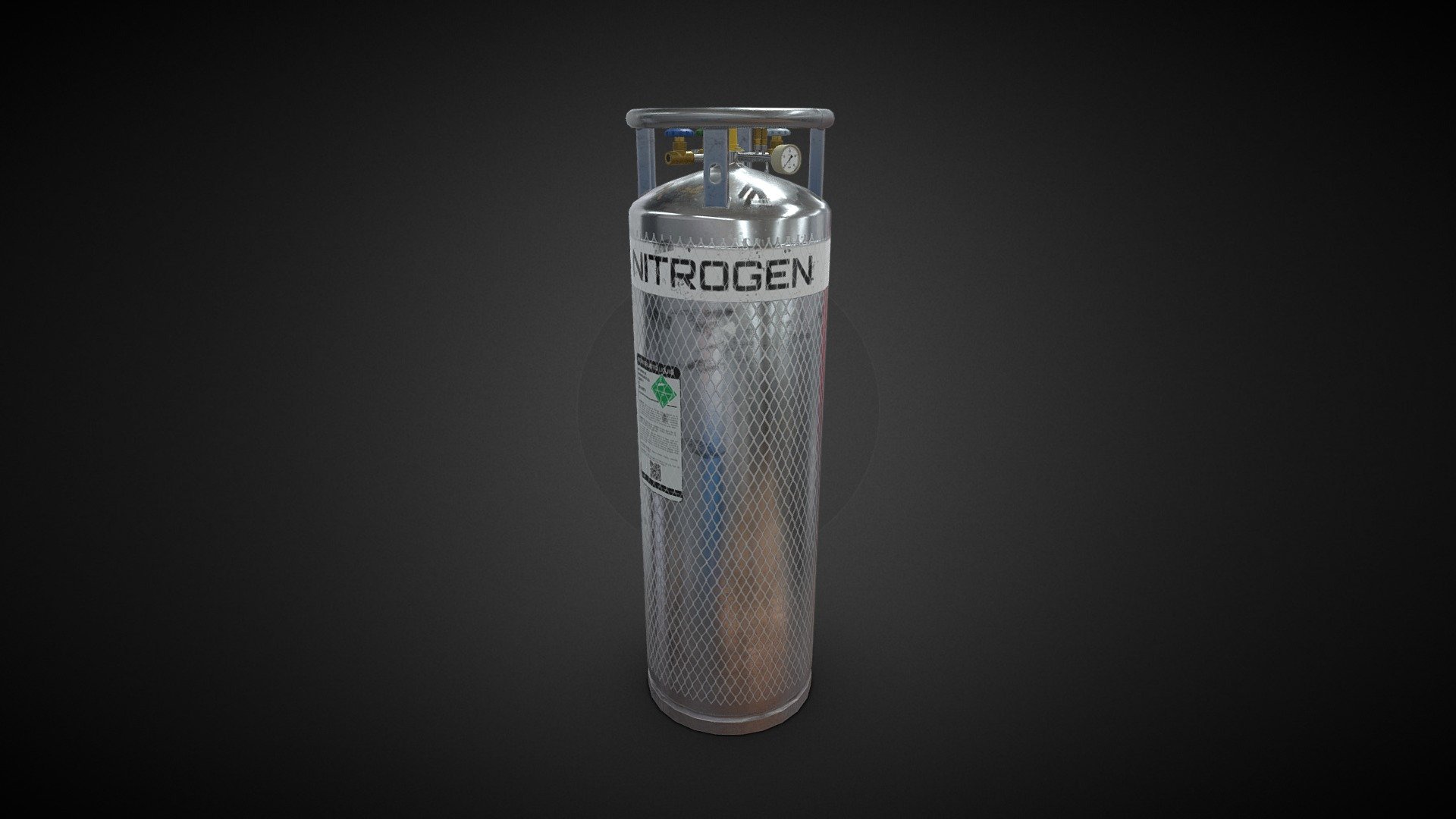 Large Liquid Nitrogen Tank Buy Royalty Free 3D model by