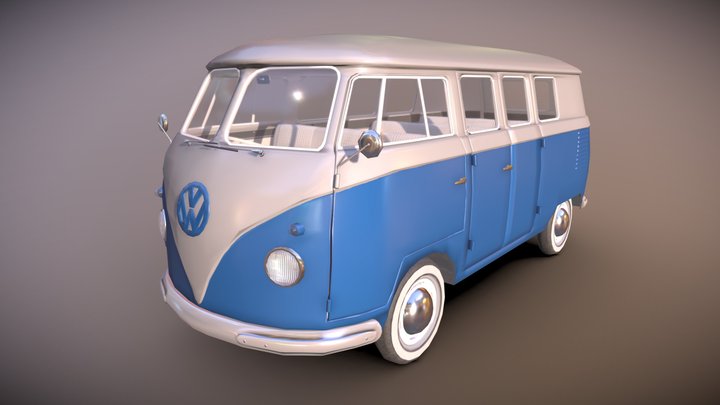 Volkswagen Kombi Micro Bus 3D Model