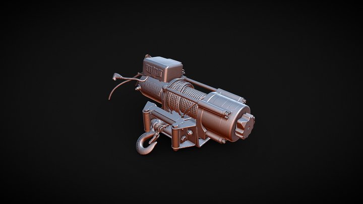 Automotive winch, generic 3D Model