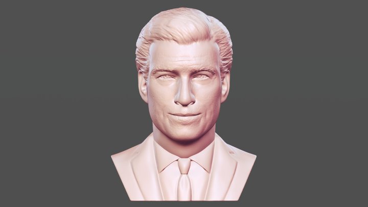 James Bond Pierce Brosnan bust for 3D printing 3D Model