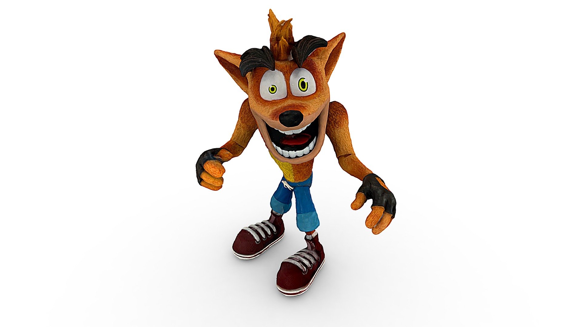 Crash Bandicoot 3D Scan Object Masking Test 3D model by
