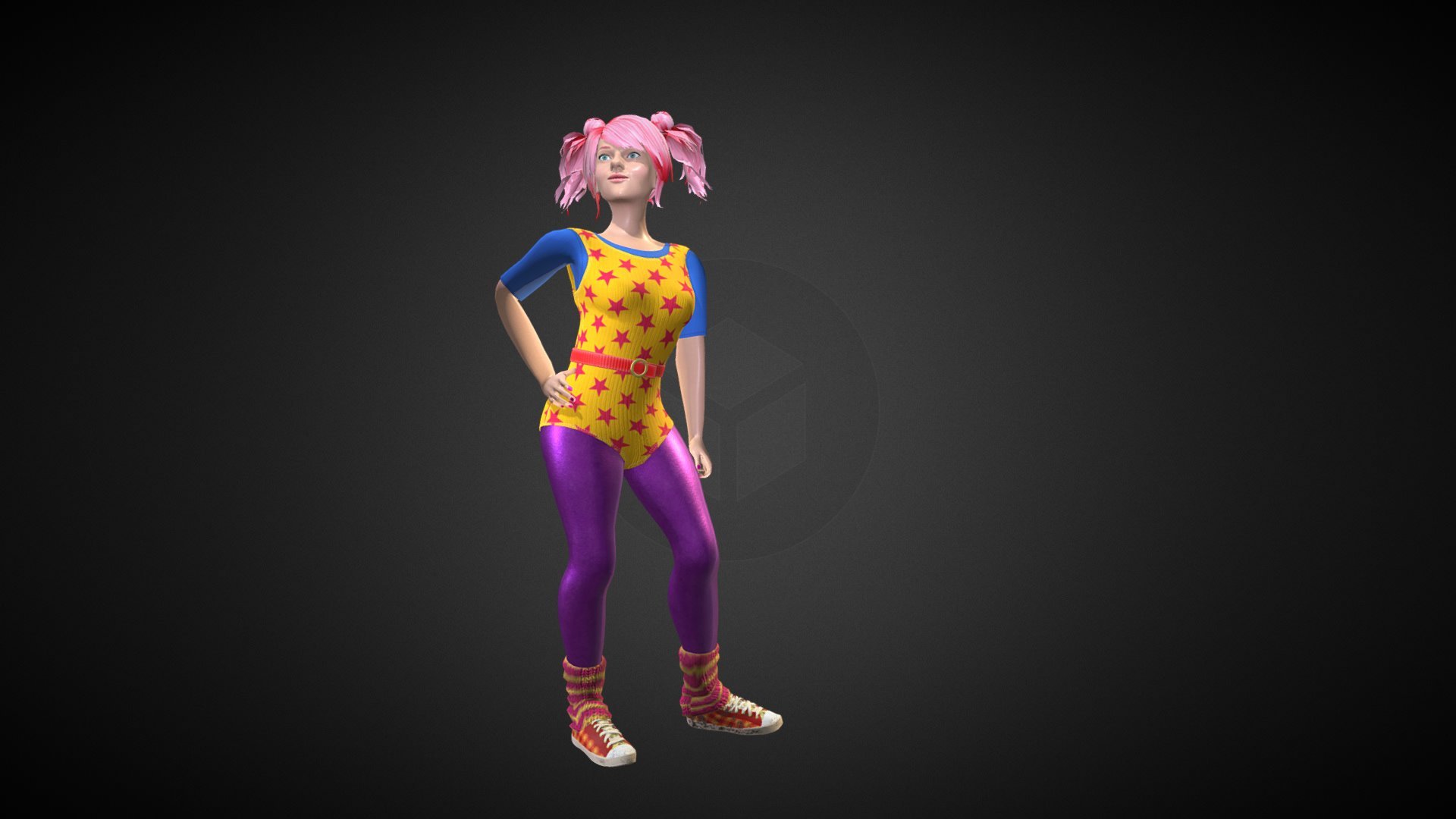 Aerobics girl - 3D model by inboundingbox [d353ceb] - Sketchfab