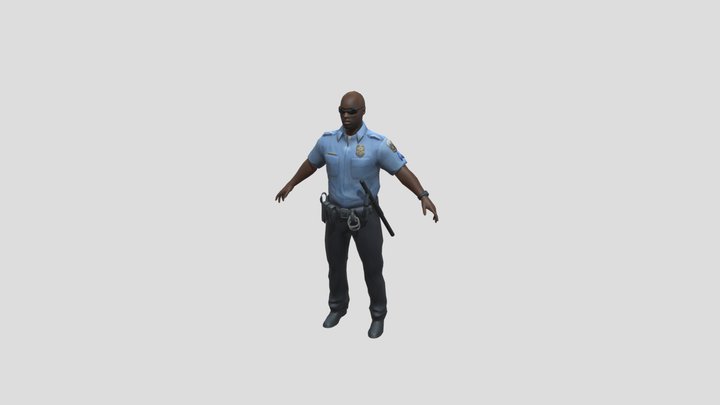 Goat Simulator payday Cop 3D Model