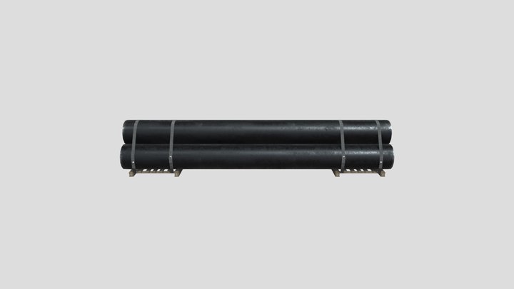 Pipes on pallets 3D Model