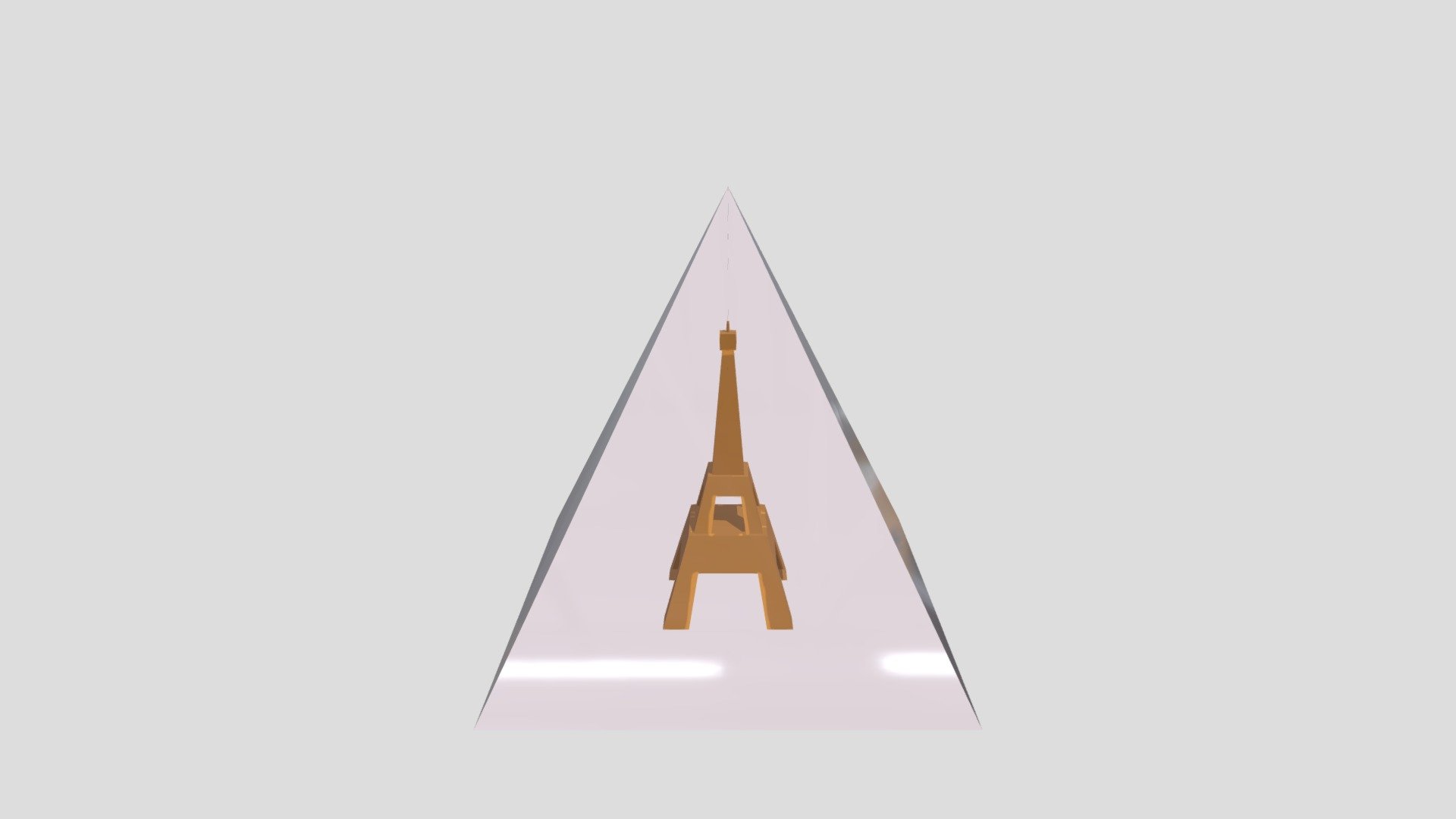 Eifel Tower In Glass Pyramid