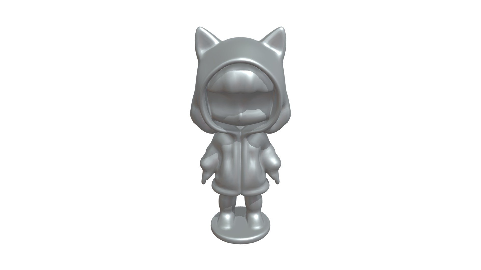 Chibi-style character with cat ears - 3D model by ydhmz001 [d356e78 ...