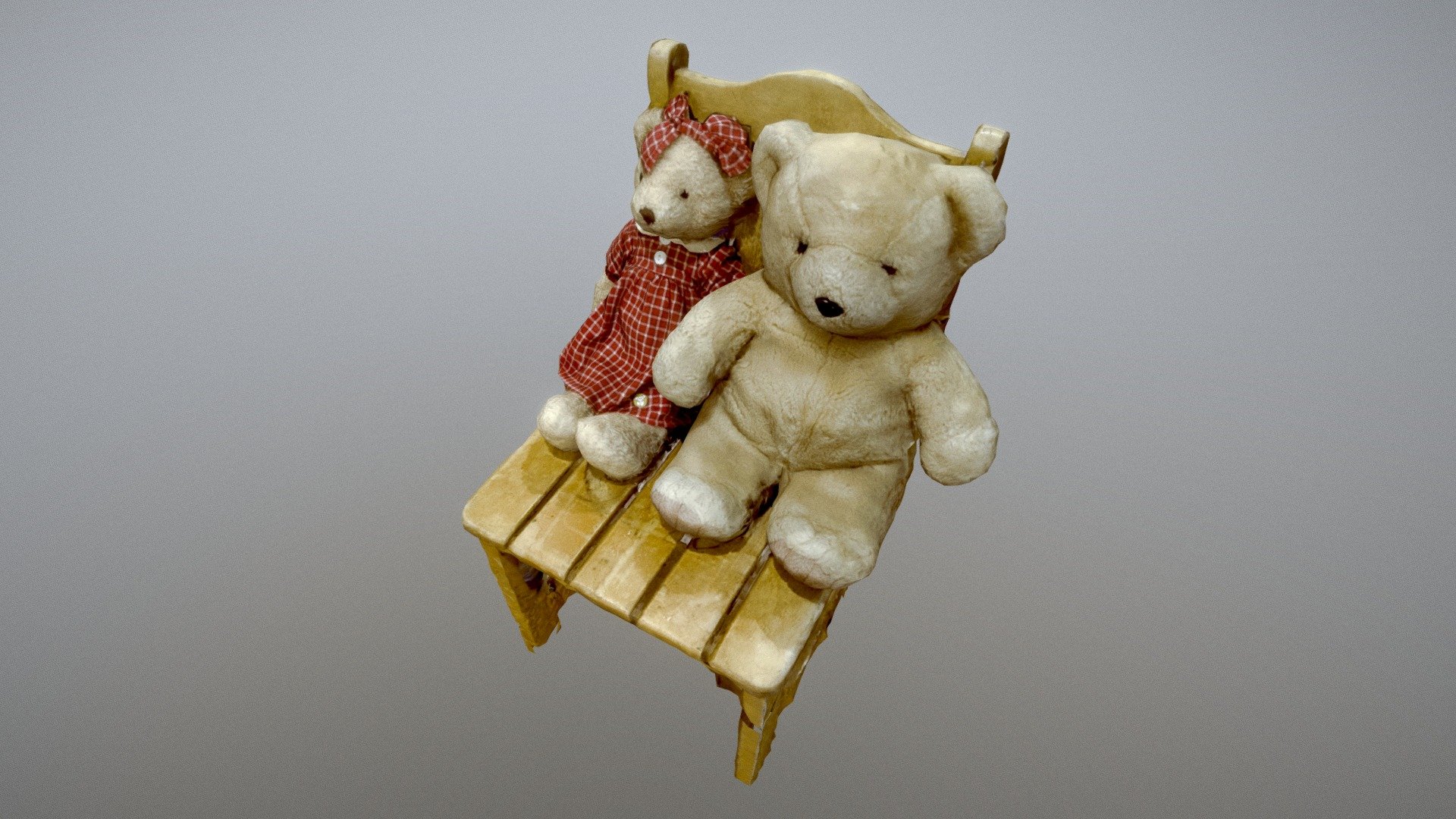 teddy bears & chair