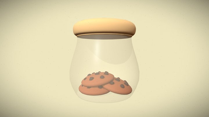 🍪 Cookie Jar [Low-Poly] 3D Model