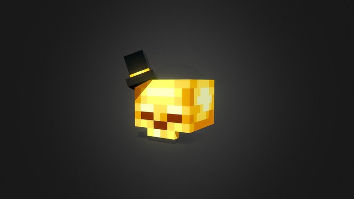Golden Skull 3D Model