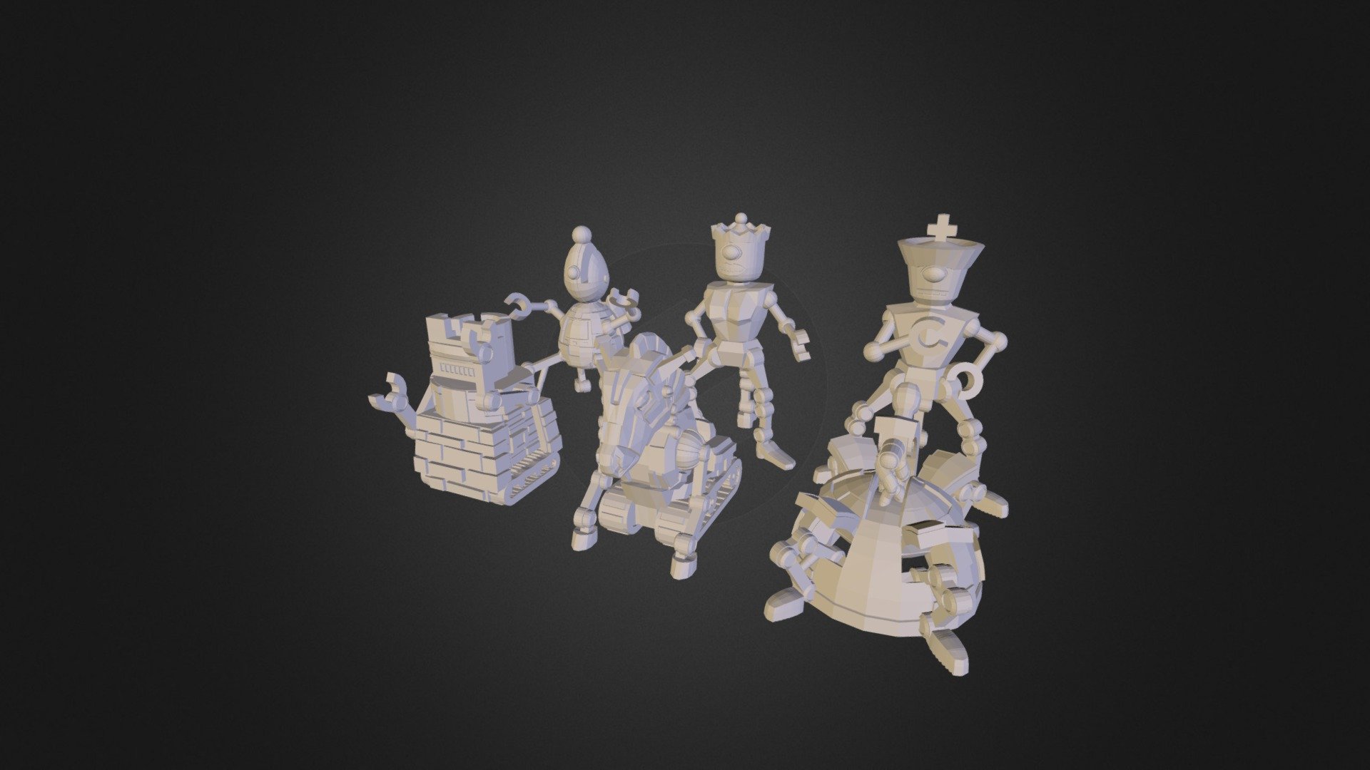 Robot Chess Set - 3D model by reapermediasr [d35a04b] - Sketchfab