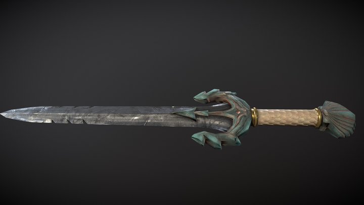Trident Sword 3D Model