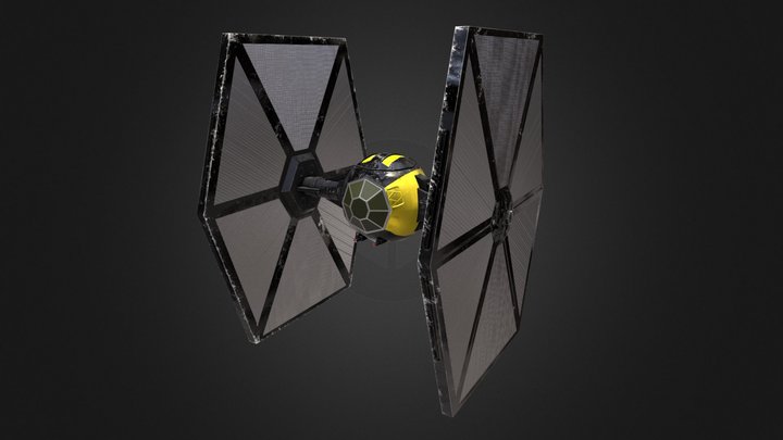 Tie Fighter V2 3D Model