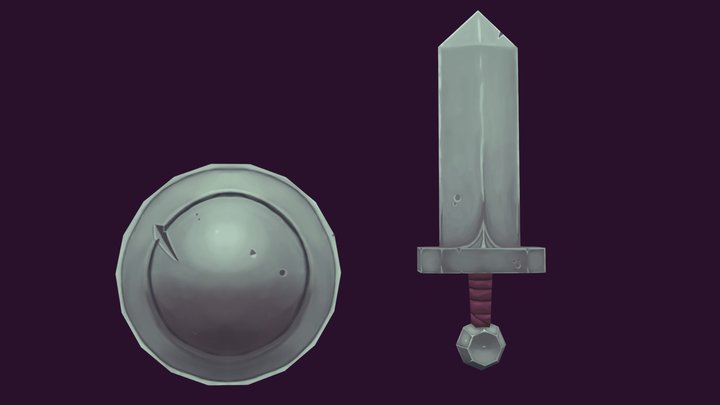 Sword and Shield 3D Model