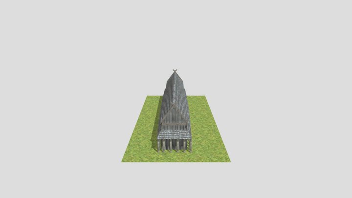 Casa Viking Texturizada 3D Model
