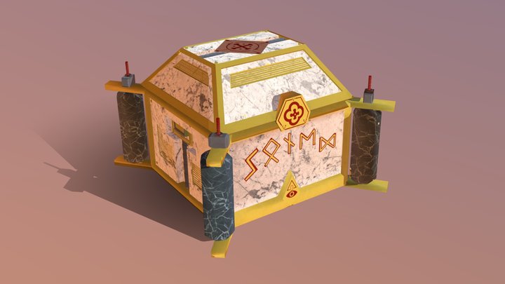 Gold Chest 3D Model