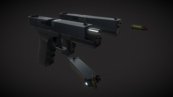 9mm pistol 3D Model
