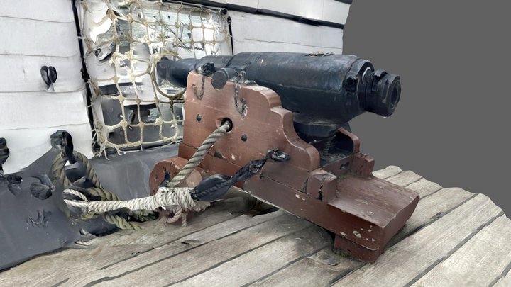 HMS Warrior Cannon 3D Model