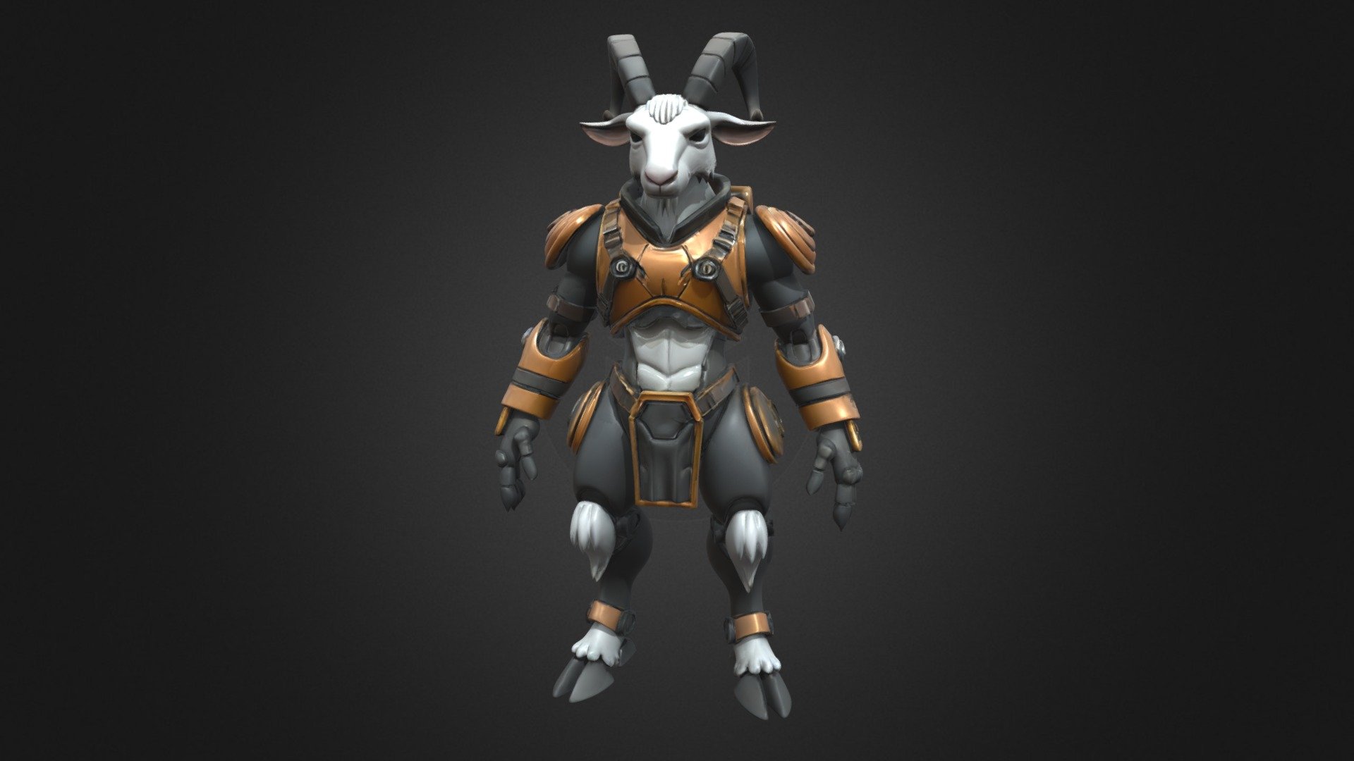 Goat Warrior in Armor - 3D model by Korvana Studio (@korvanastudio ...