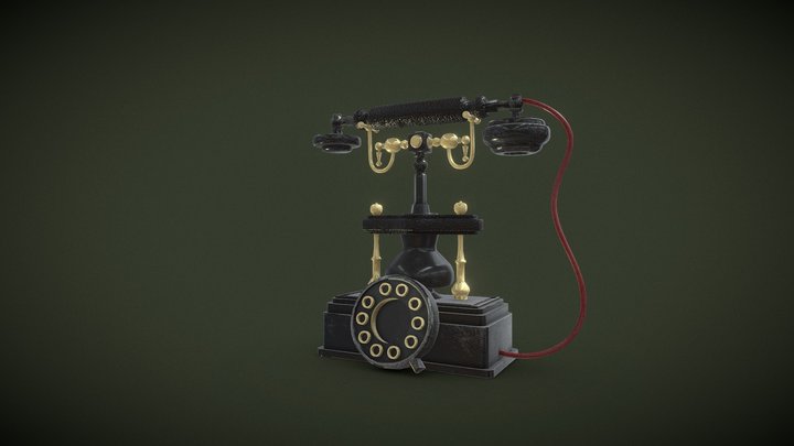 Antique Phone 3D Model