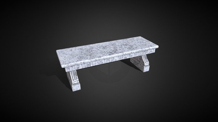 Bench Marble 3D Model