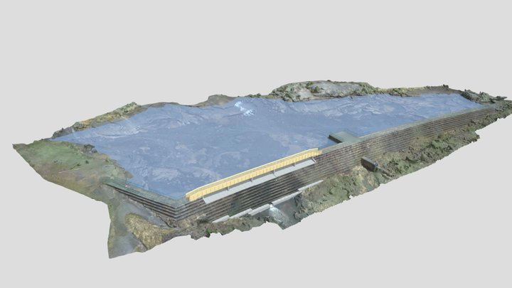 Dam Vasshella etter tiltak 3D Model